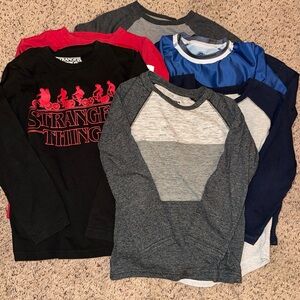 Graphic Long Sleeve Tee Lot, size 7-8, boys
